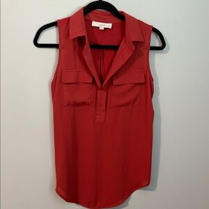 LOFT Burnt Orange Sleeveless Blouse